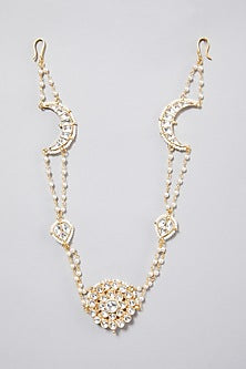 Gold Finish Sun & Moon Mathapatti