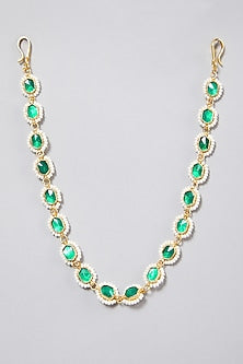 Gold Finish Mathapatti With Kundan