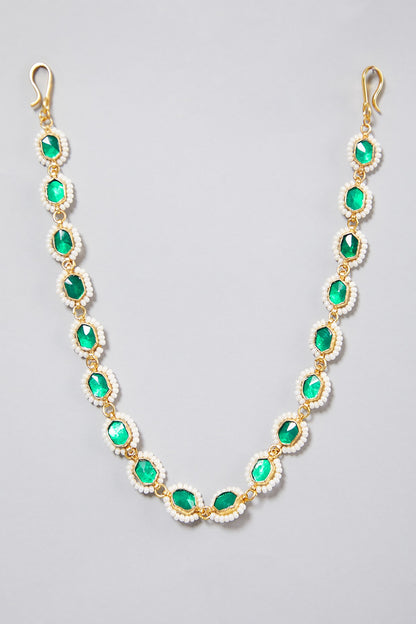 Gold Finish Mathapatti With Kundan