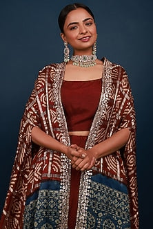 Gold Finish Kundan Polki Choker Necklace Set