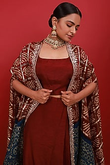 Gold Finish Kundan Polki & Pearl Drop Choker Necklace Set