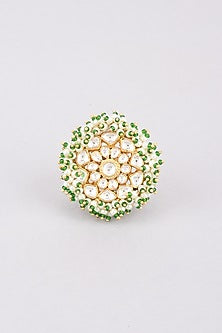 Gold Finish Pearl Ring