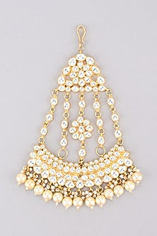 Gold Finish Pearl Floral Pasa