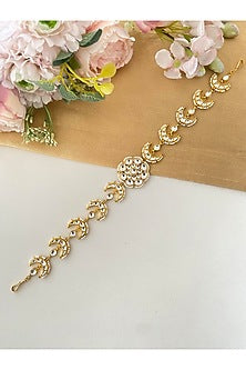 Gold Finish Kundan Polki Sheeshphool