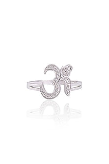 White Plated Diamond Ring