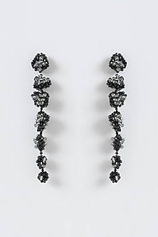 Black Xillion Swarovski Crystal Dangler Earrings