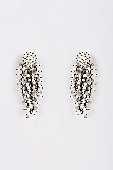 Cream Swarovski Pearl & Crystal Dangler Earrings