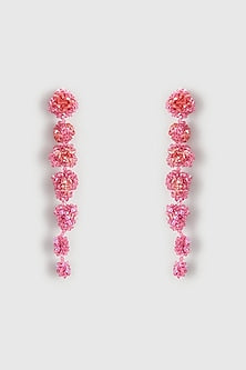Pink Zircon & Xillion Crystal Dangler Earrings