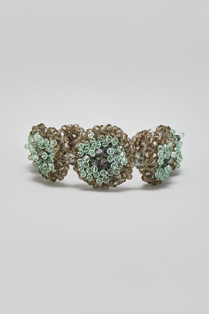 Green Zircon & Crystal Bracelet