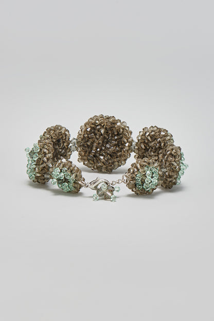 Green Zircon & Crystal Bracelet