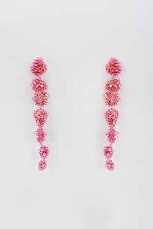 Coral Swarovski Xilion Crystal Dangler Earrings