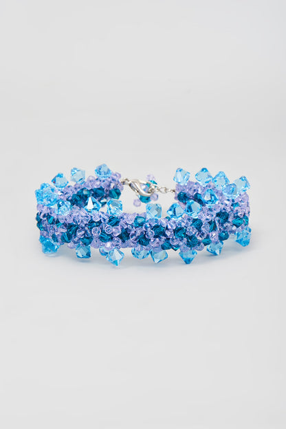 Aquamarine Swarovski Xilion Crystal Bracelet