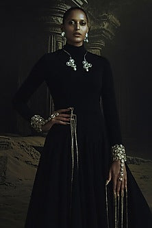 Black Volvo Kundan Embellished Anarkali
