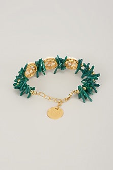 Gold Finish Stone Bracelet