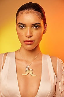 White Finish Onyx Pendant Chain Necklace In Sterling Silver