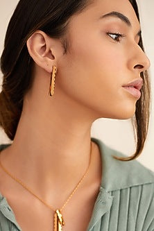 Gold Plated Long Earrings