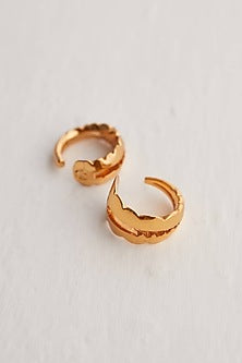 Gold Plated Scalloped Rings