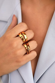 Gold Plated Scalloped Rings