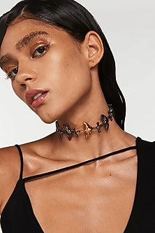 Gunmetal Plated Choker Necklace