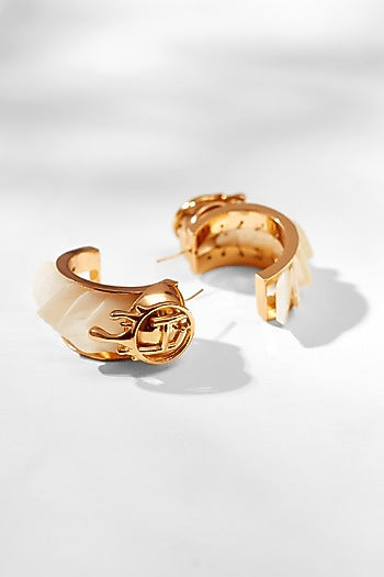Gold Plated Half-Hoop Earrings