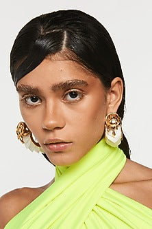 Gold Plated Half-Hoop Earrings
