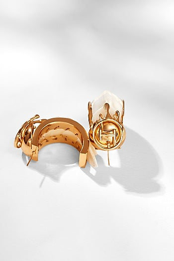 Gold Plated Half-Hoop Earrings