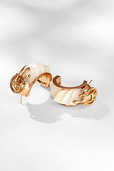 Gold Plated Half-Hoop Earrings