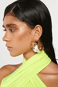 Gold Plated Half-Hoop Earrings