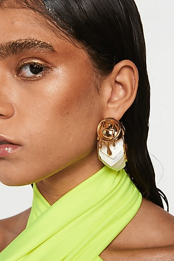 Gold Plated Half-Hoop Earrings
