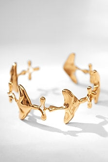 Gold Plated Motifs Bangle
