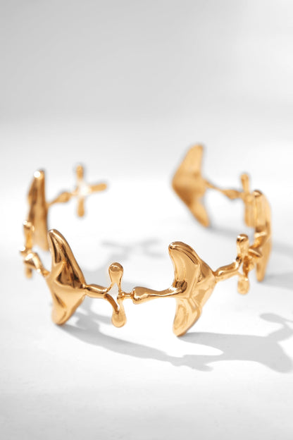 Gold Plated Motifs Bangle