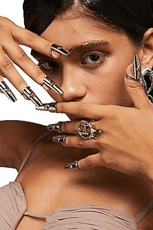 Silver Plated Fingertip Ring