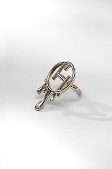 Silver Plated Ring In Brass