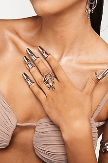 Silver Plated Ring In Brass