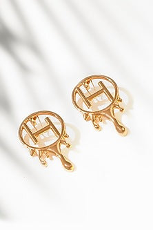 Gold Plated Handcrafted Dangler Earrings