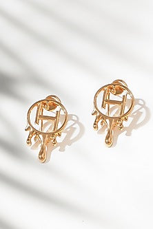 Gold Plated Handcrafted Dangler Earrings