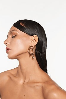 Gold Plated Handcrafted Dangler Earrings