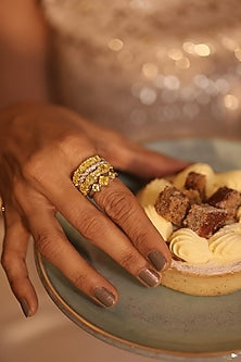 White Finish Asher-Cut Lemon Yellow Diamond Ring