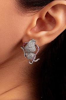 Silver Plated Swarovski Stud Earrings