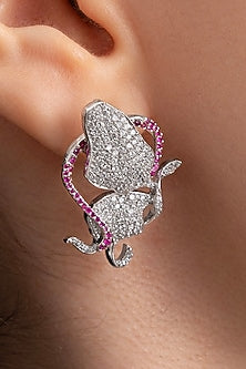 Silver Plated Swarovski Stud Earrings