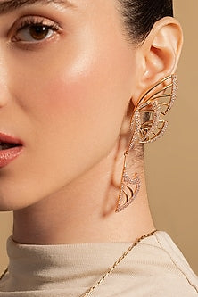 Gold Plated Diamond Earcuffs