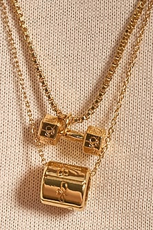 Gold Finish Pendant Necklace