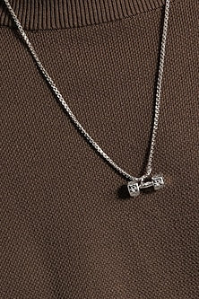 White Finish Pendant Necklace
