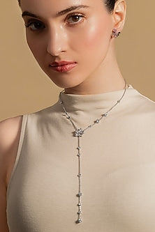 Silver Plated Diamond Handcrafted Pendant Necklace
