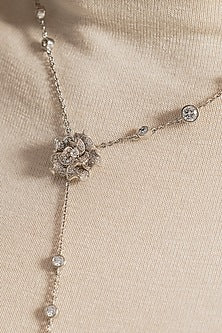 Silver Plated Diamond Handcrafted Pendant Necklace