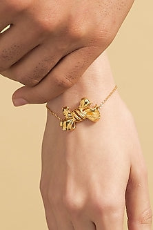 Gold Plated Handcrafted Bow Bracelet