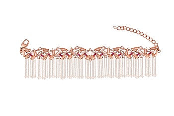 Rose Gold Plated Swarovski Crystal & Pearl Bracelet