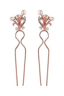 Rose Gold Plated Swarovski Crystal Hair Pin