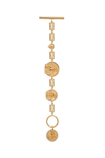 Gold Finish Swarovski Crystals Bracelet