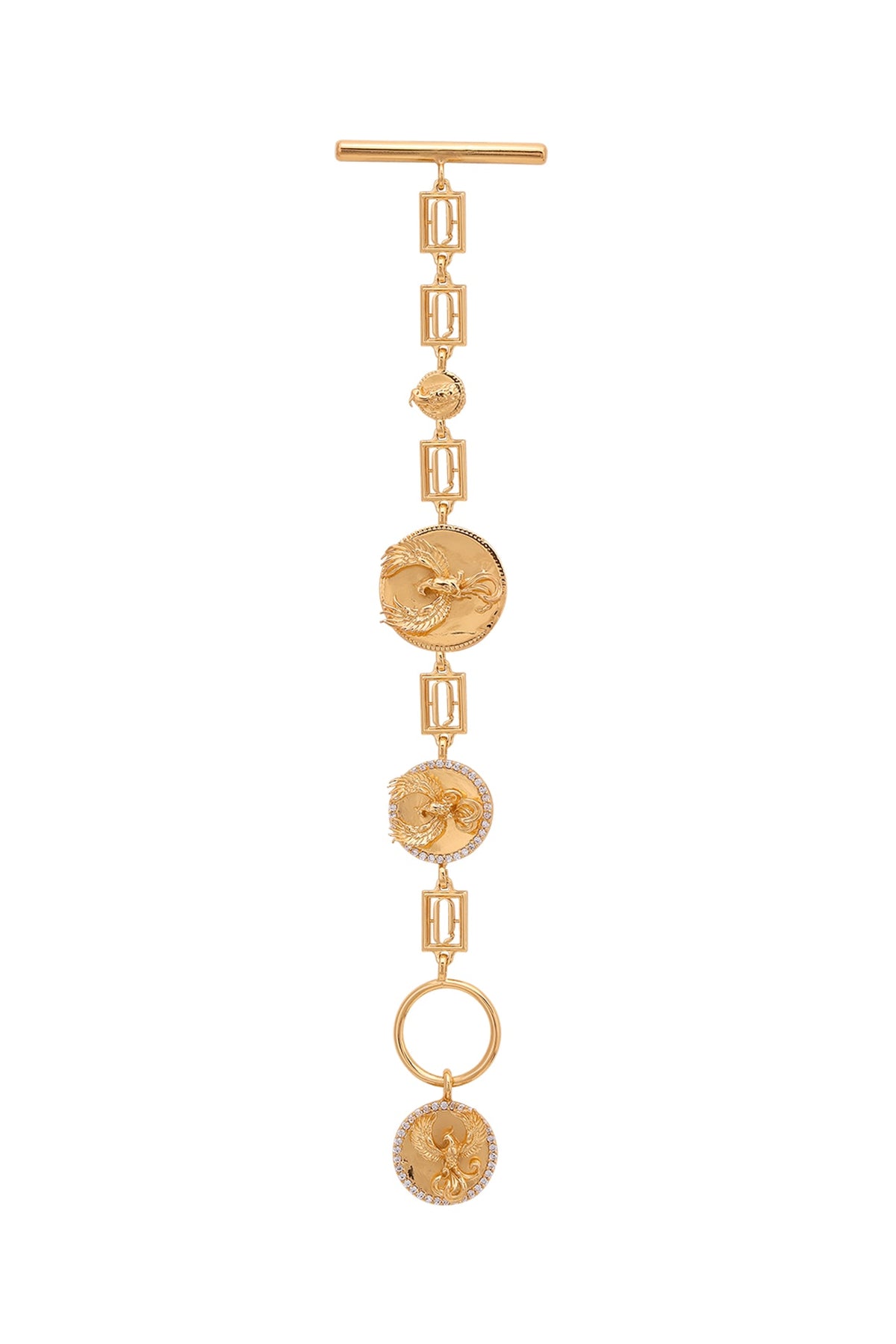 Gold Finish Swarovski Crystals Bracelet